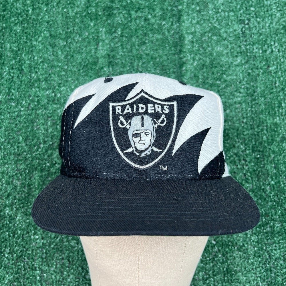VTG Logo Athletic NFL Los Angeles Raiders Sharktooth Snapback‎ Hat Cap Adult 90s